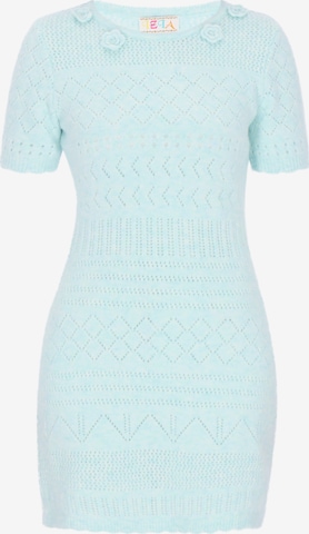 IZIA - Vestido de malha em azul: frente