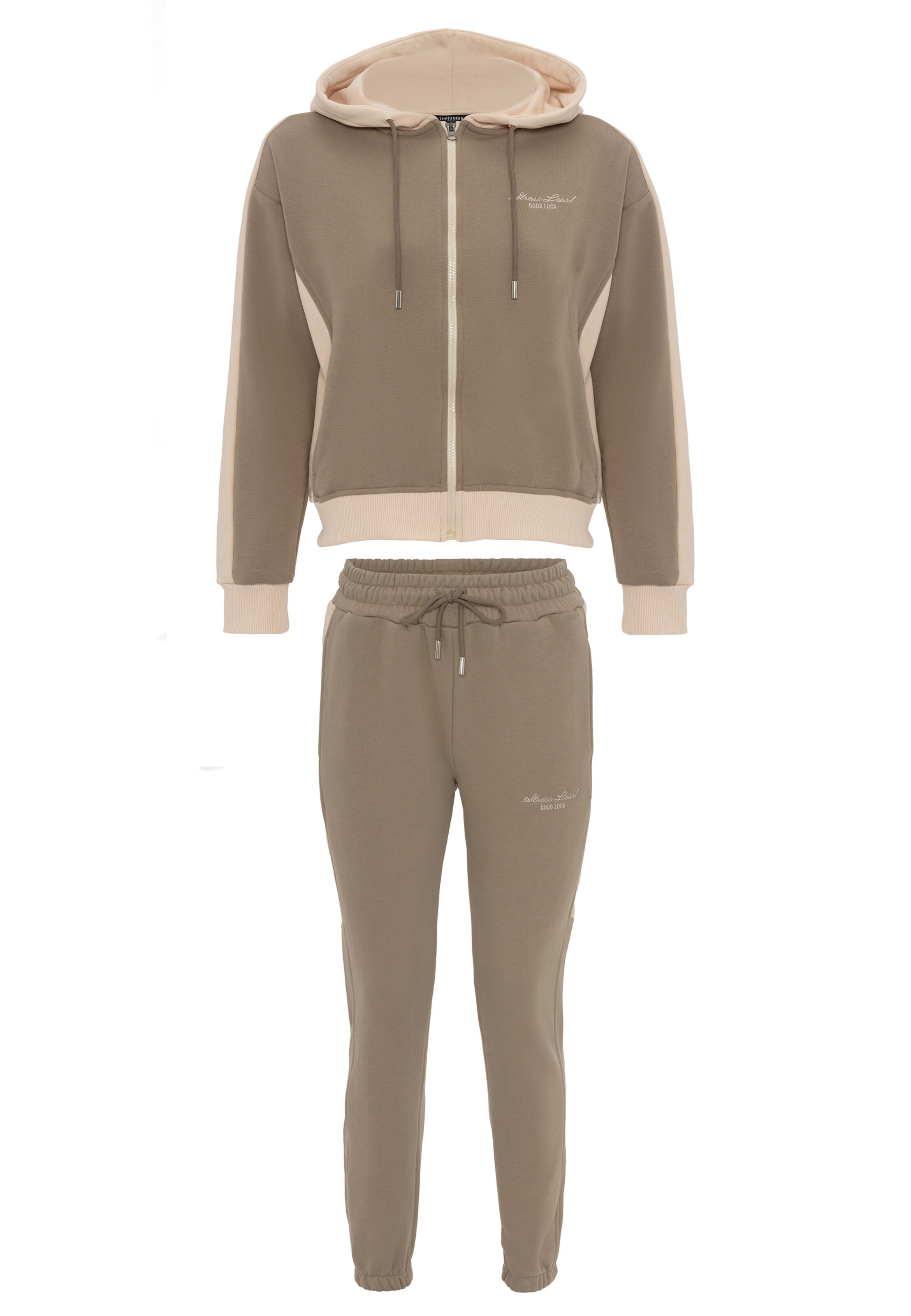 Tom Barron Trainingspak in Bruin: voorkant