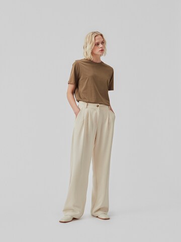 modström Wide Leg Hose 'Caya' in Beige
