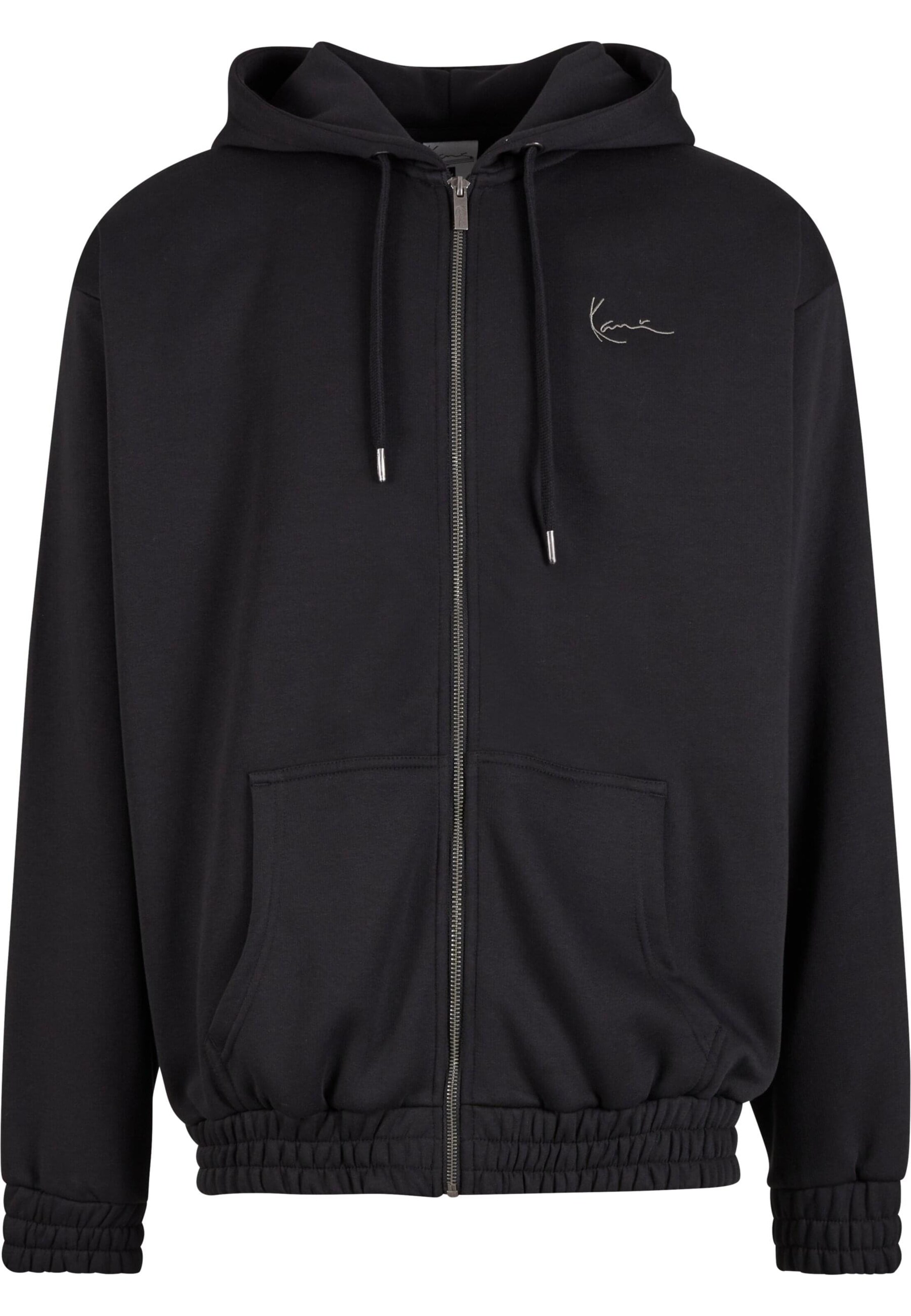 Giacca di felpa di Karl Kani in nero: frontale