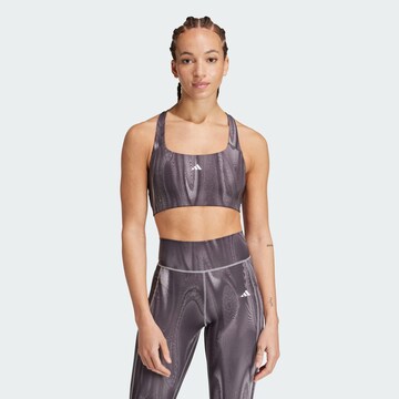 ADIDAS PERFORMANCE Μπουστάκι Αθλητικό σουτιέν 'Powerimpact' σε γκρι: μπροστά