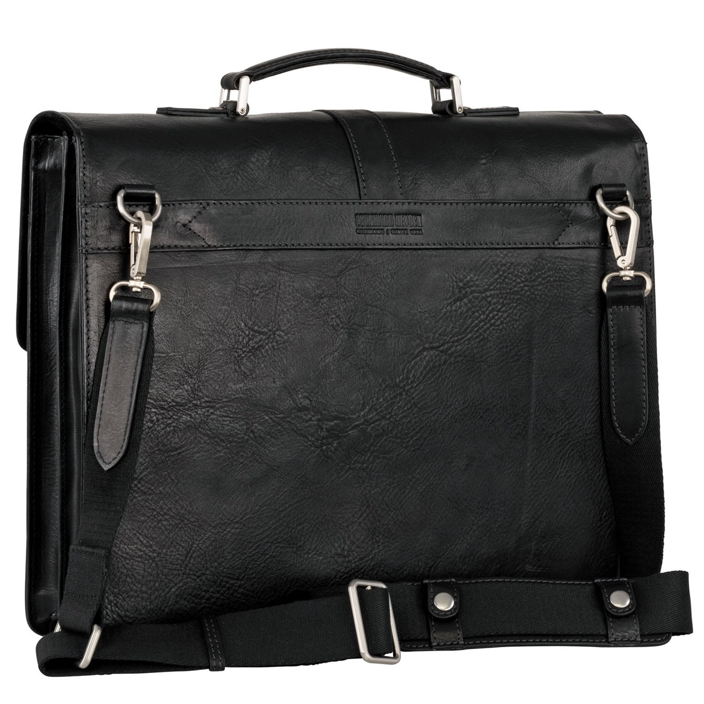 LEONHARD HEYDEN Document Bag 'Bergamo' in Black