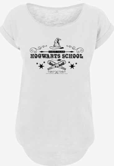 F4NT4STIC T-shirt 'Harry Potter Hogwarts First Year' en noir / blanc chiné, Vue avec produit