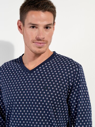 HOM Pyjama lang ' Salvador Buttoned ' in Blauw