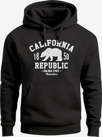 Neverless Sweatshirt 'California Republic' in Schwarz: Vorderseite