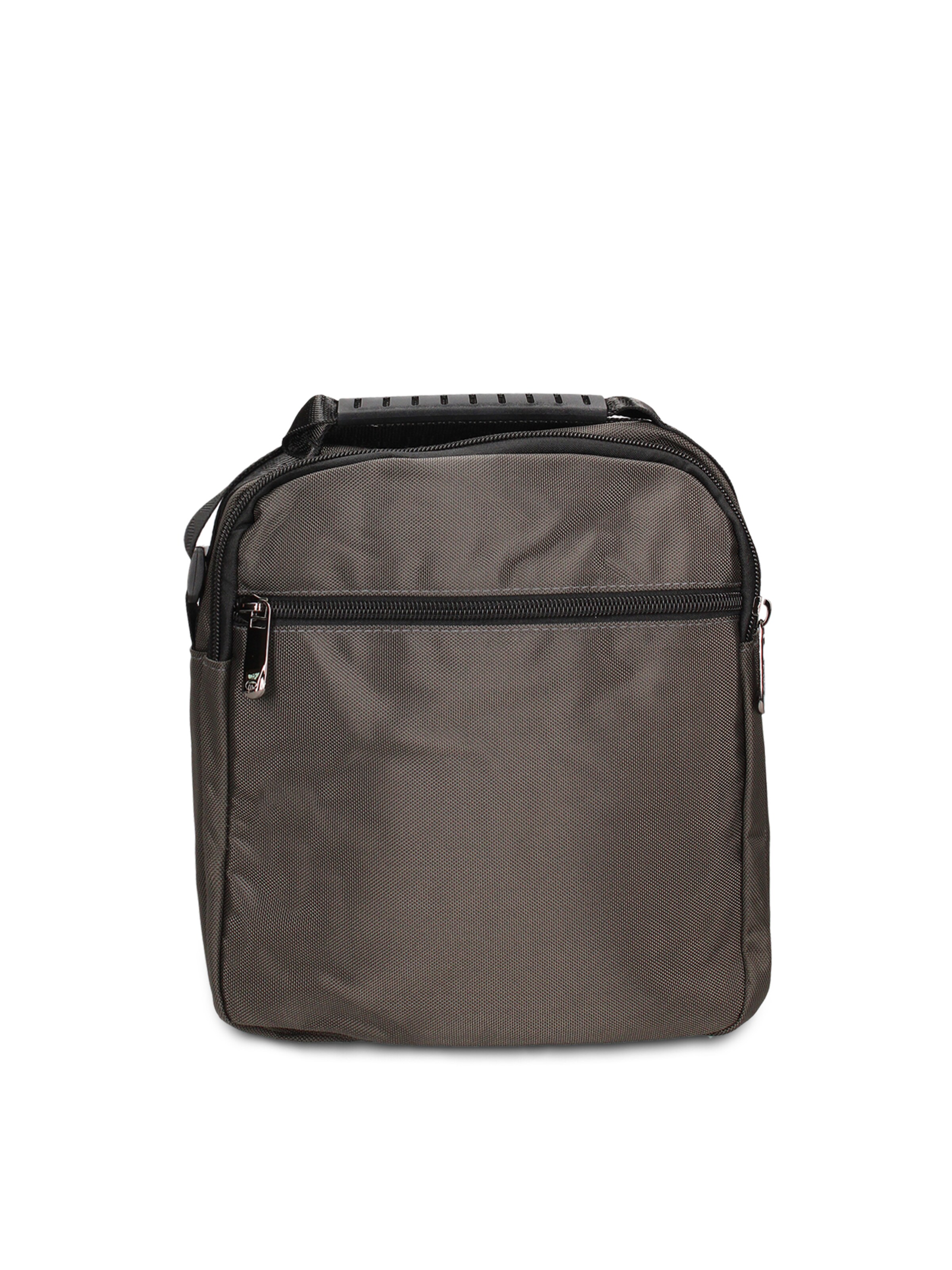 Borsa a tracolla 'Borsa a Tracolla Uomo Vegan Leather con Zip' di Coveri Collection in grigio
