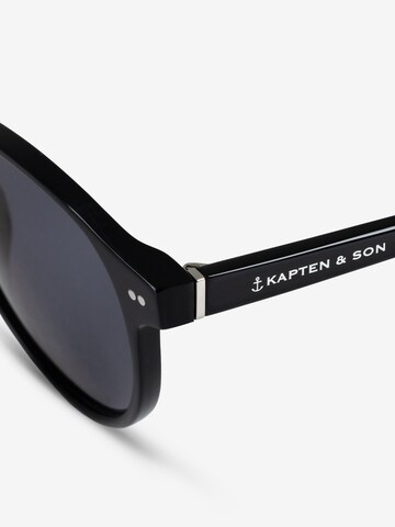 melns Kapten & Son Saulesbrilles 'Marais Large All Black'