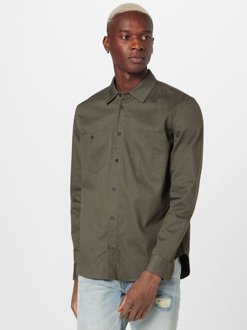 MELAWEAR Regular fit Button Up Shirt 'PRAN' in Green: front