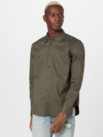 Coupe regular Chemise 'PRAN' MELAWEAR en vert : devant