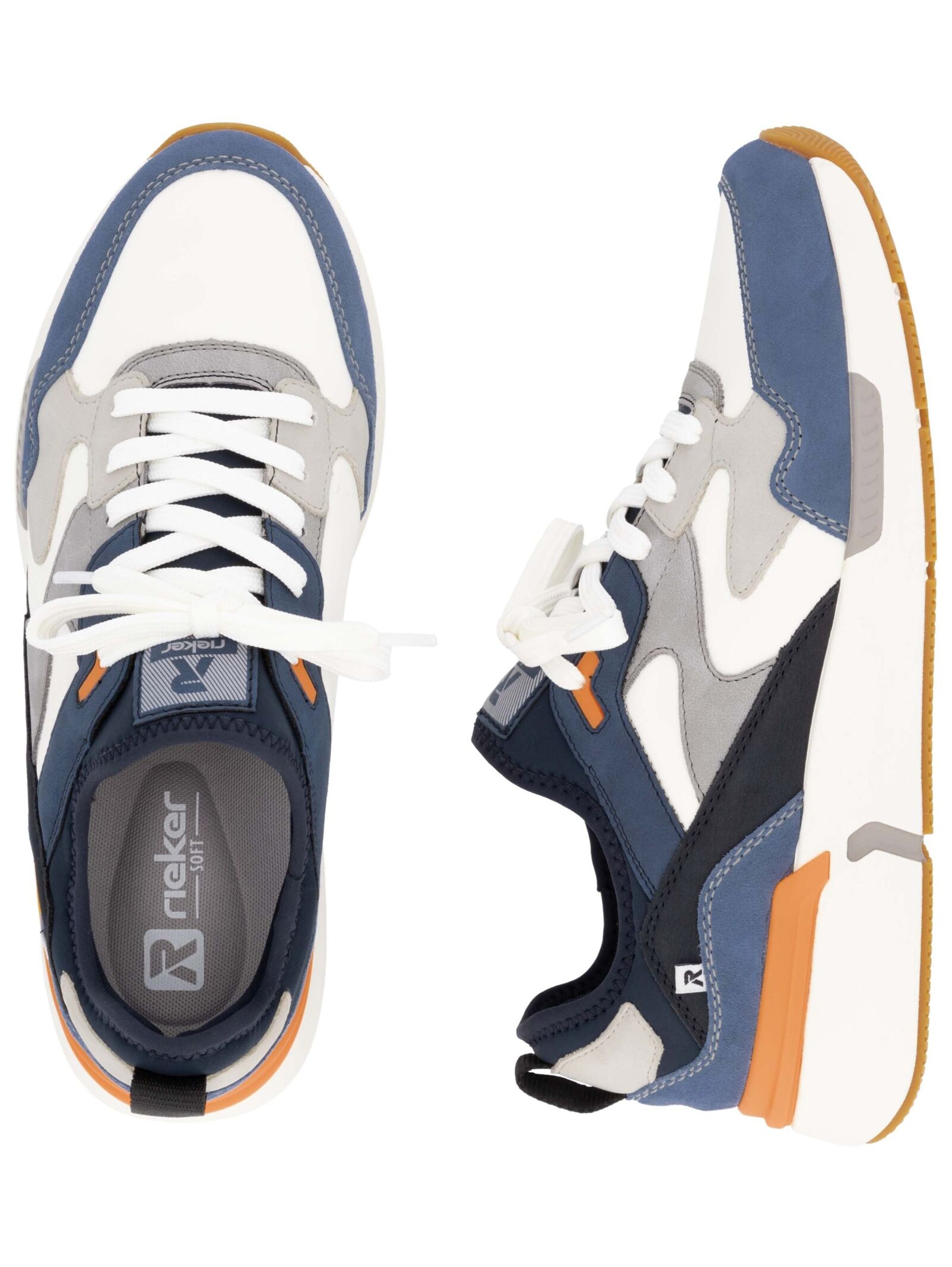 Baskets basses Rieker en bleu