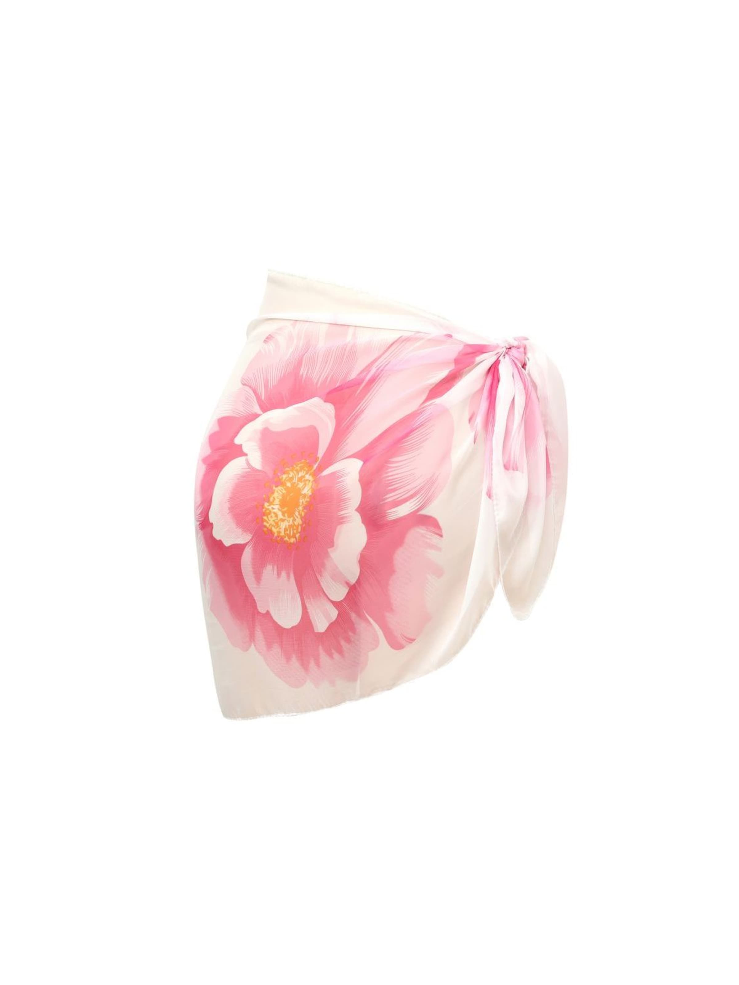 Gonna 'Paréo de plage Petit'URSULA' di alberto cabale in bianco: frontale