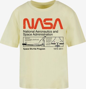F4NT4STIC Shirt 'Classic Space Shuttle' in Geel: voorkant