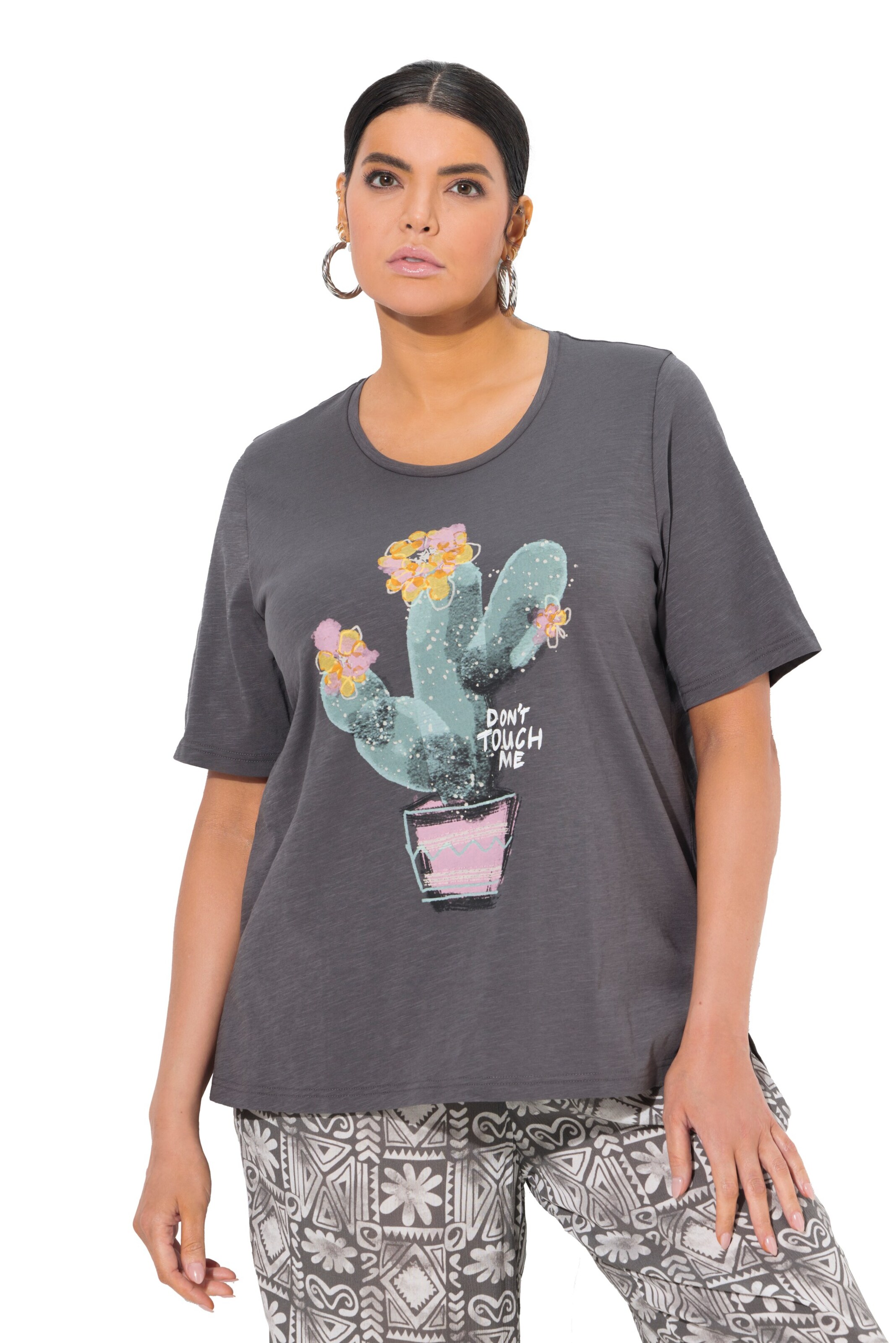 Ulla Popken Shirt in Grey: front