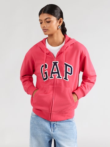 GAP Sweatjacke 'HERITAGE' in Pink: Vorderseite