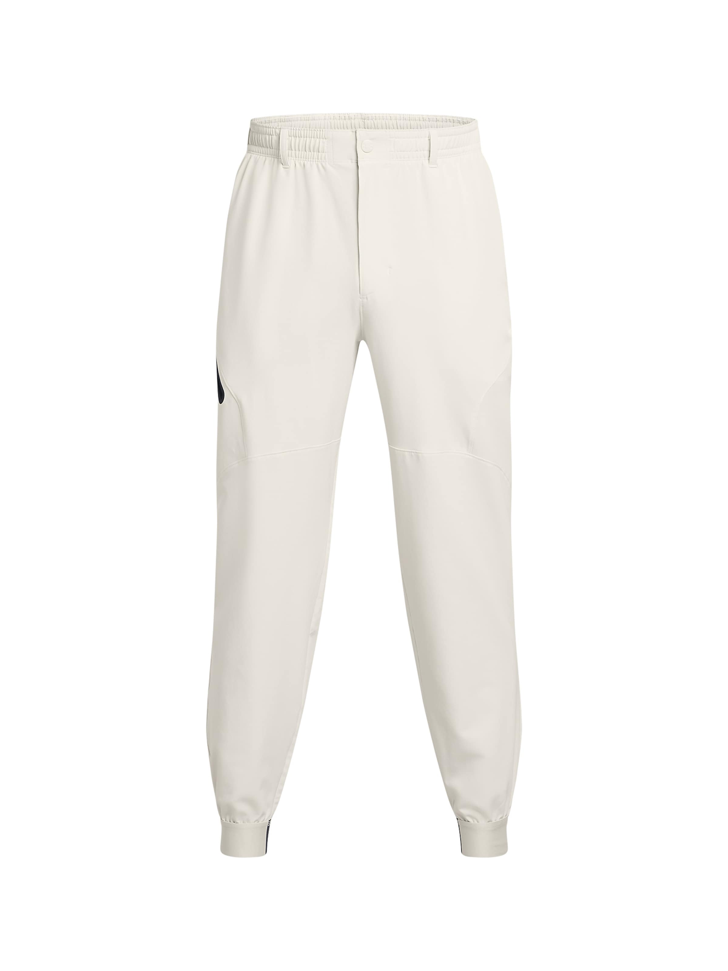 UNDER ARMOUR - Tapered Pantalón deportivo 'Unstoppable' en blanco: frente