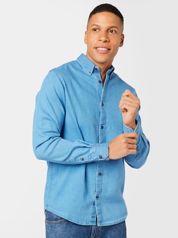 Kronstadt Regular fit Button Up Shirt 'Johan' in Blue: front