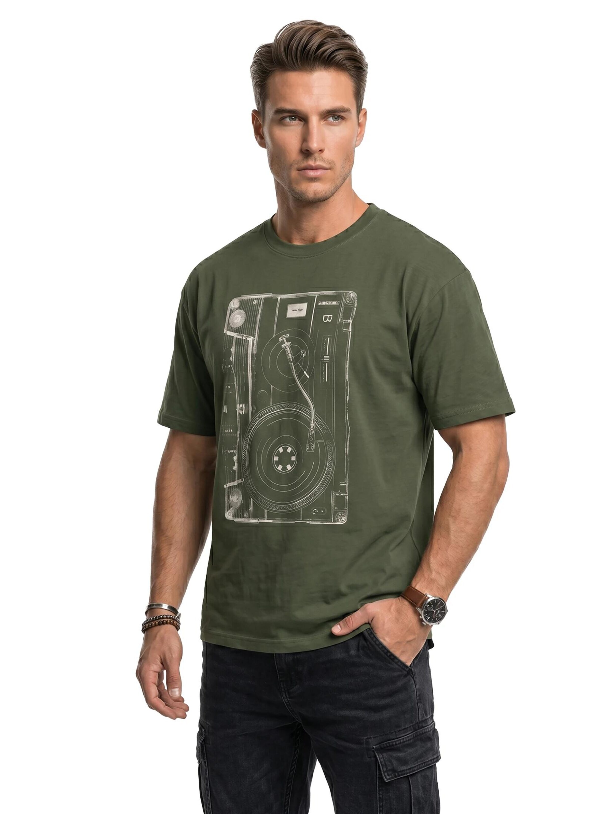 MAKAYA Shirt 'Tape B Side' in Green
