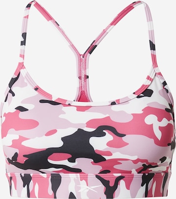 Reebok Bustier Biustonosz sportowy w kolorze różowy: przód