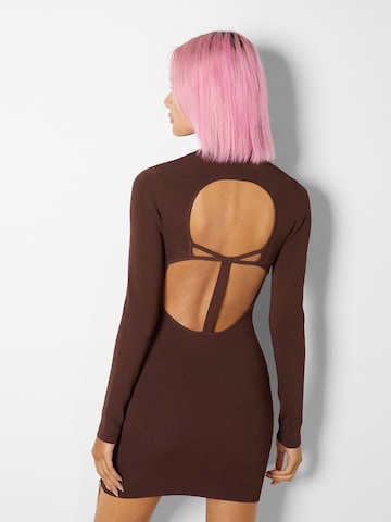 Bershka Knit dress in Brown