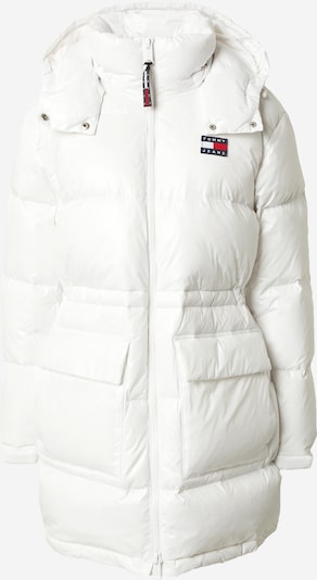 Tommy Jeans Zimná bunda 'Alaska' - tmavomodrá / červená / šedobiela, Produkt