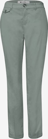 STREET ONE Ráncos nadrág - zöld: elől