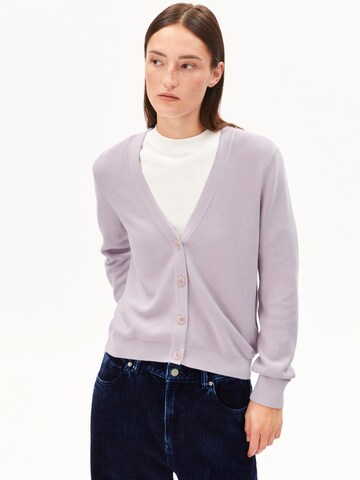 Cardigan 'MENAAL' ARMEDANGELS en violet : devant