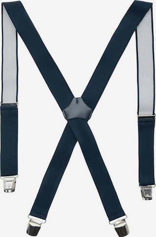 MANGO MAN Suspenders in Blue: front