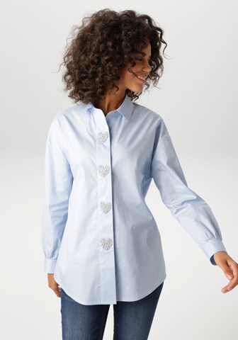 Aniston CASUAL Blouse in Blue: front