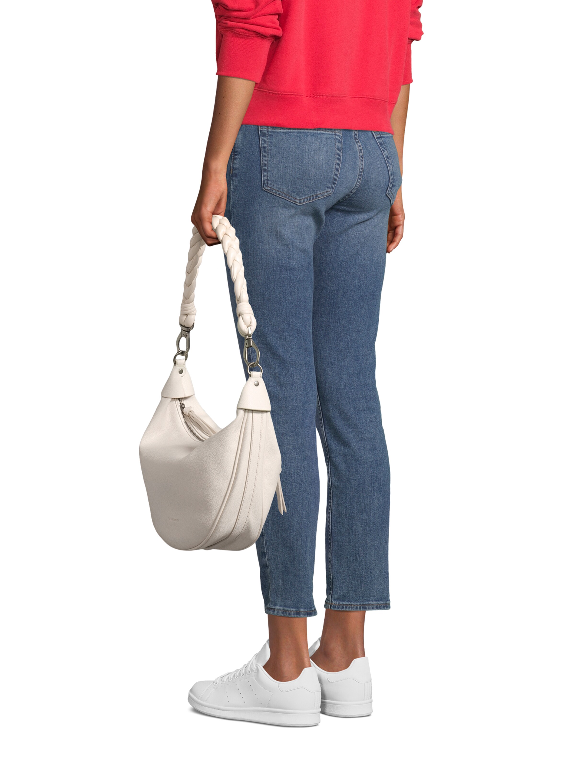 FREDsBRUDER Õlakott 'Good Vibes Only', värv valge: eest vaates