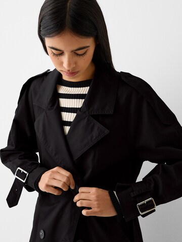 Bershka Between-seasons coat in Black