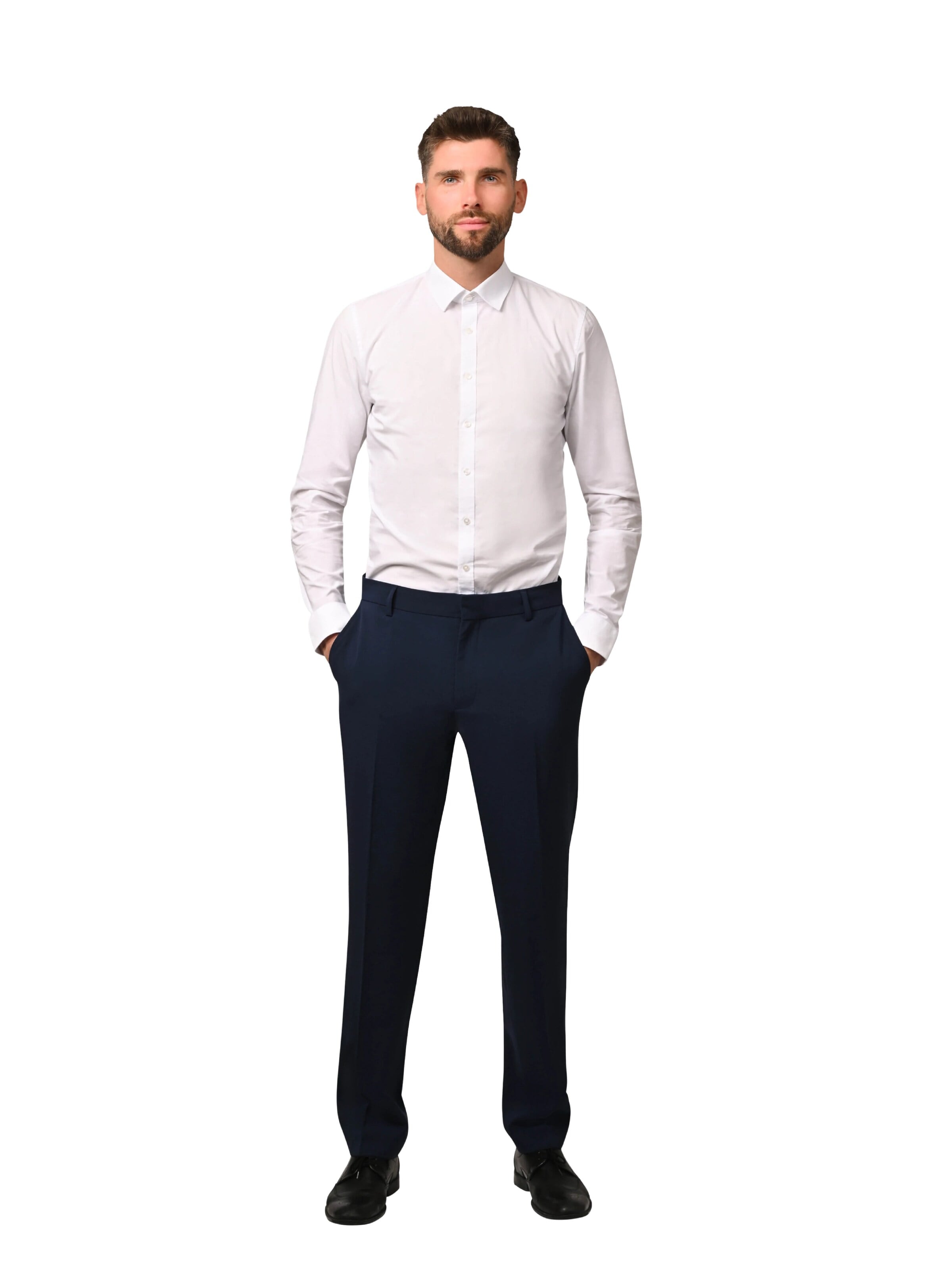 Hirschthal Regular Trousers with creases in Blue