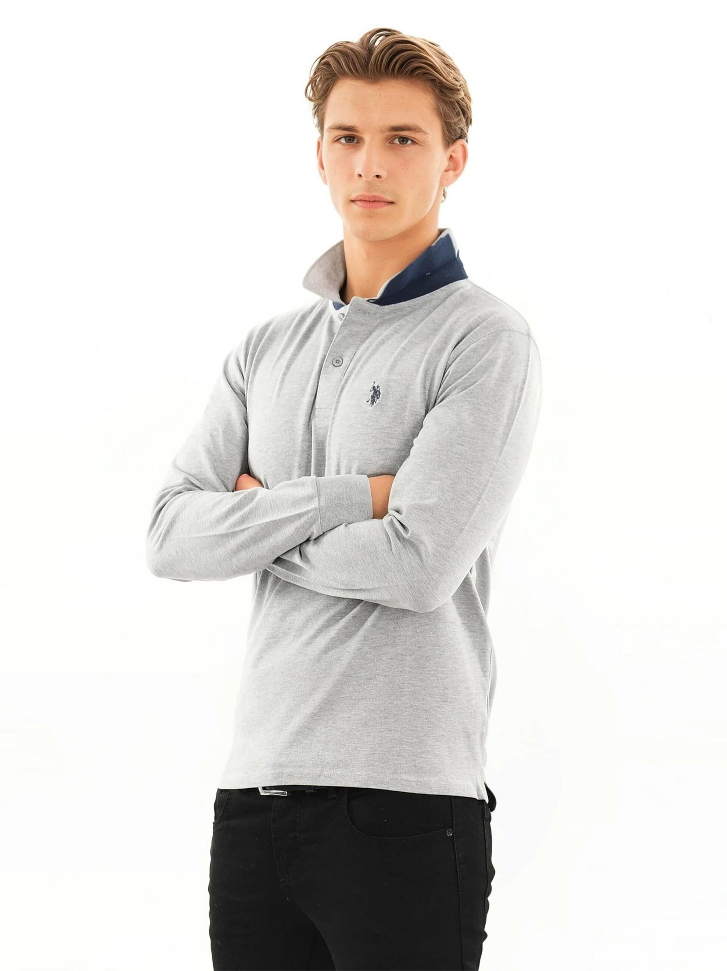 U.S. POLO ASSN. Shirt in Grey: front