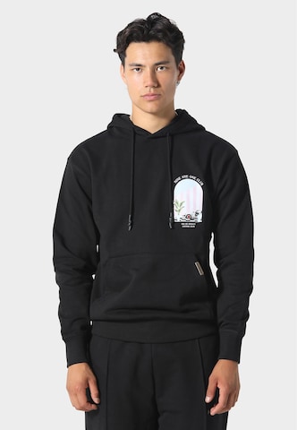 Pas De Monaco Sweatshirt '911 Club' in Black: front