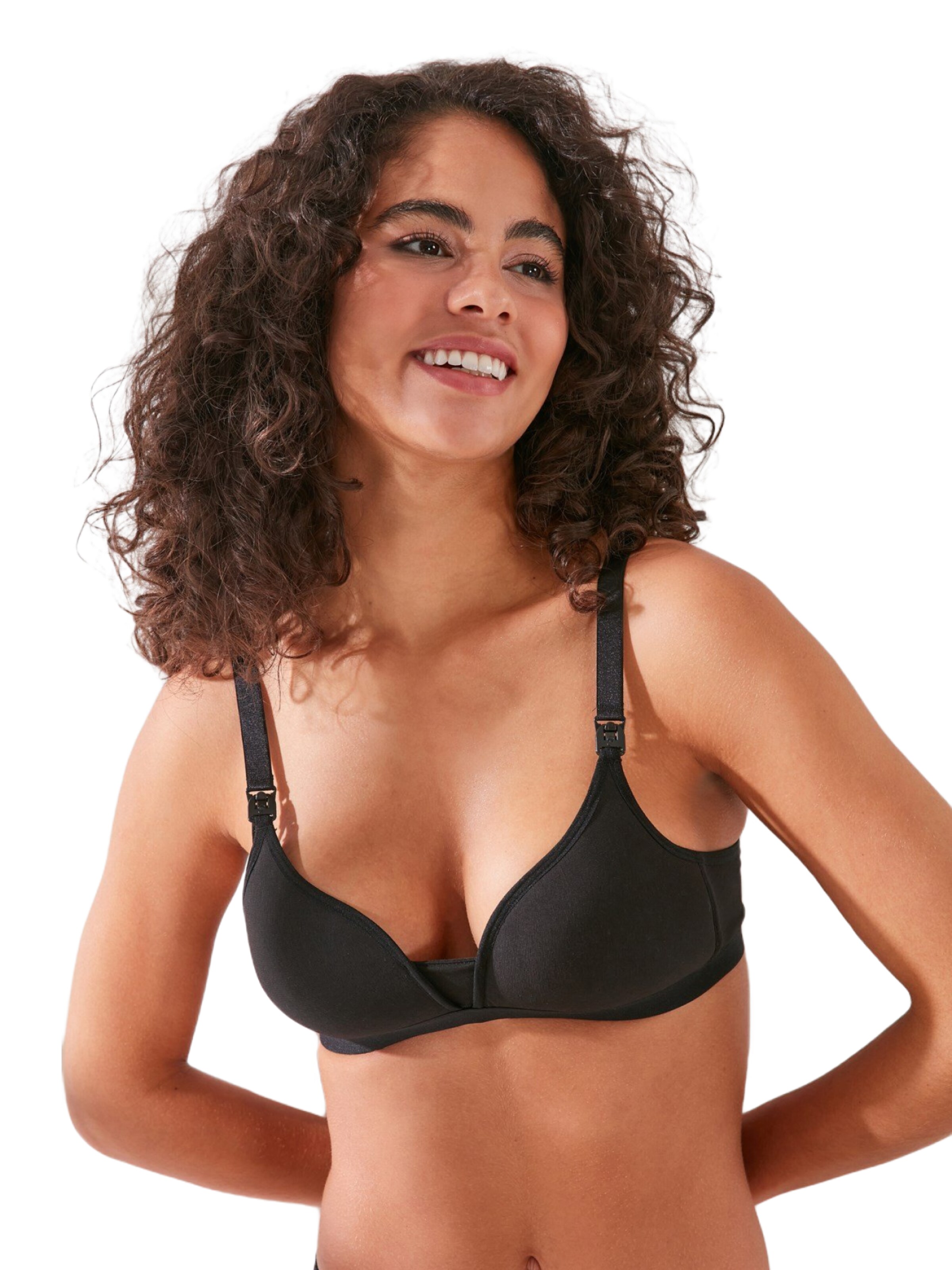 C&City T-Shirt BH in Schwarz: Vorderseite