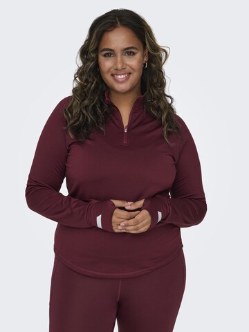 Only Play Curvy Functioneel shirt in Rood