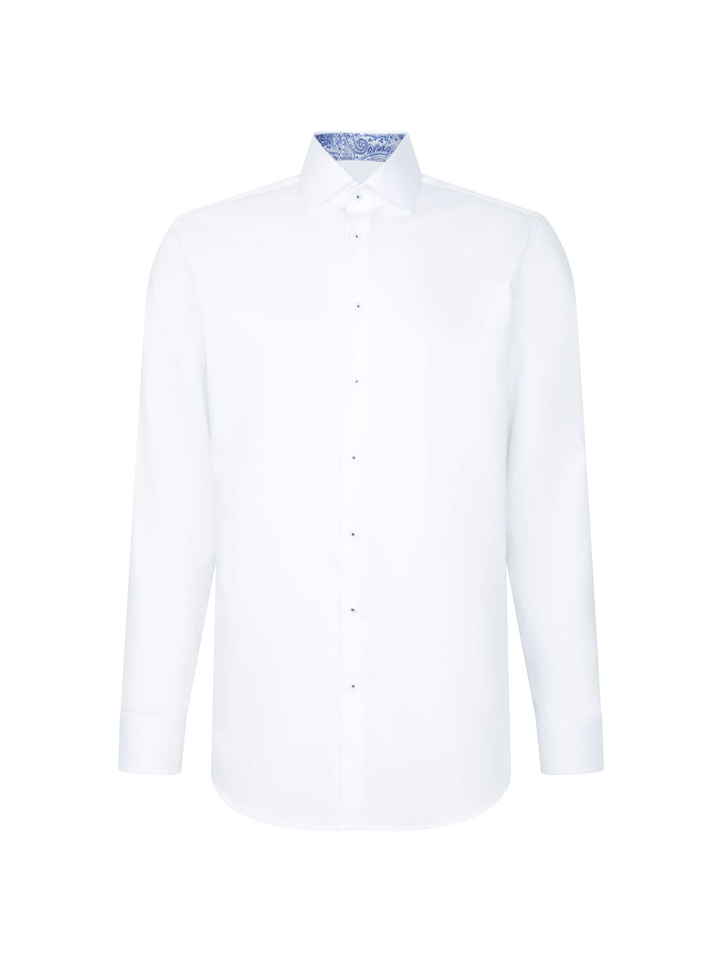 SEIDENSTICKER Slim fit Zakelijk overhemd 'Schwarze Rose' in Wit: voorkant