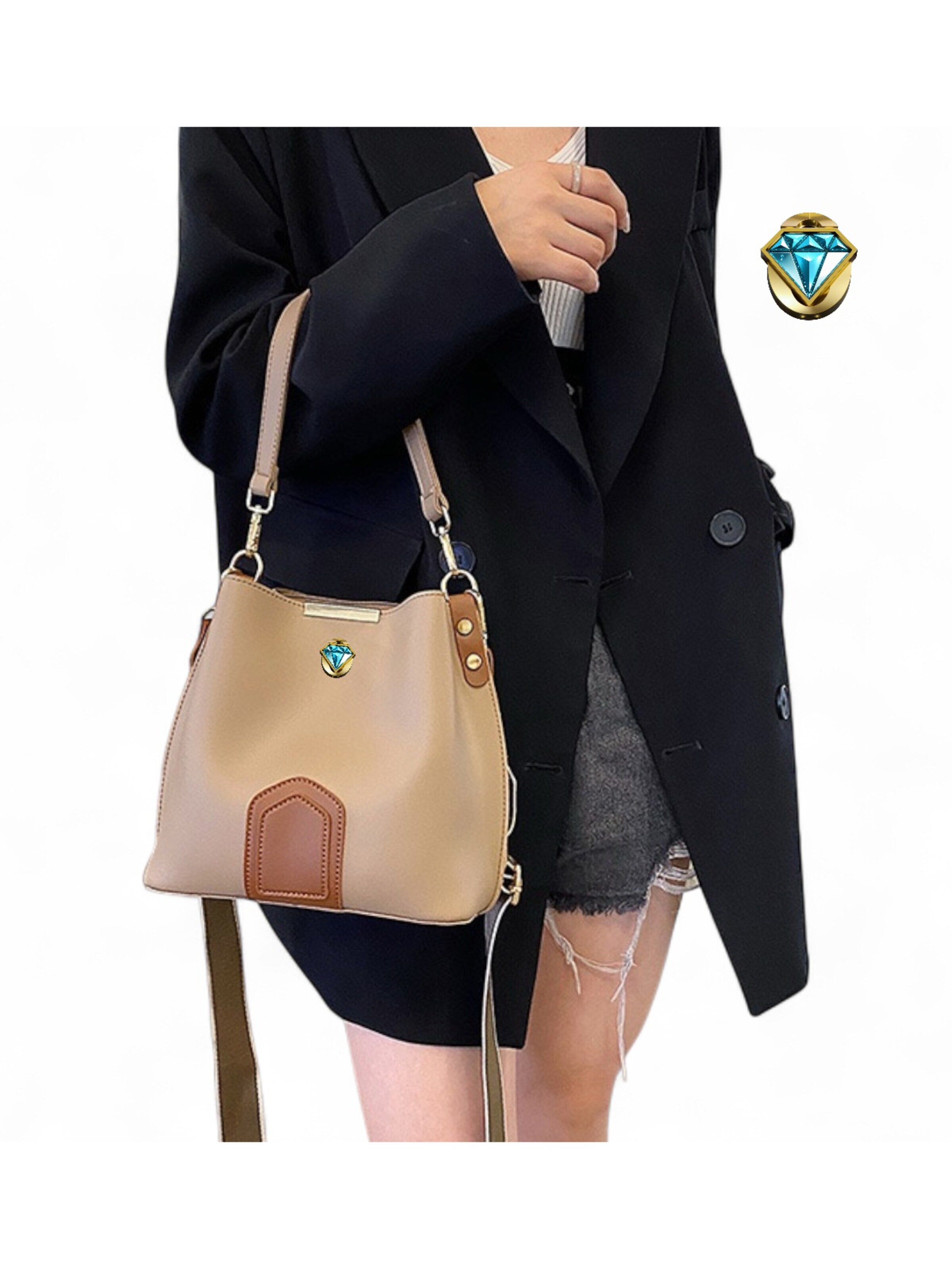 Elegon Handbag 'Model Afghanistan' in Beige