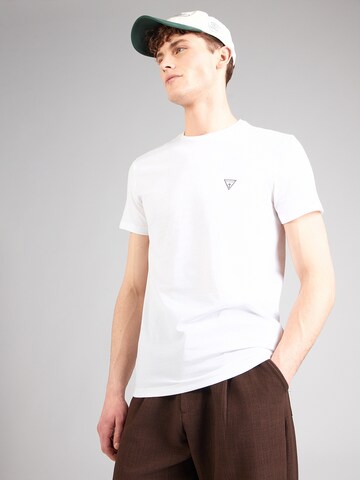 T-Shirt 'CALEB HERO' GUESS en blanc : devant