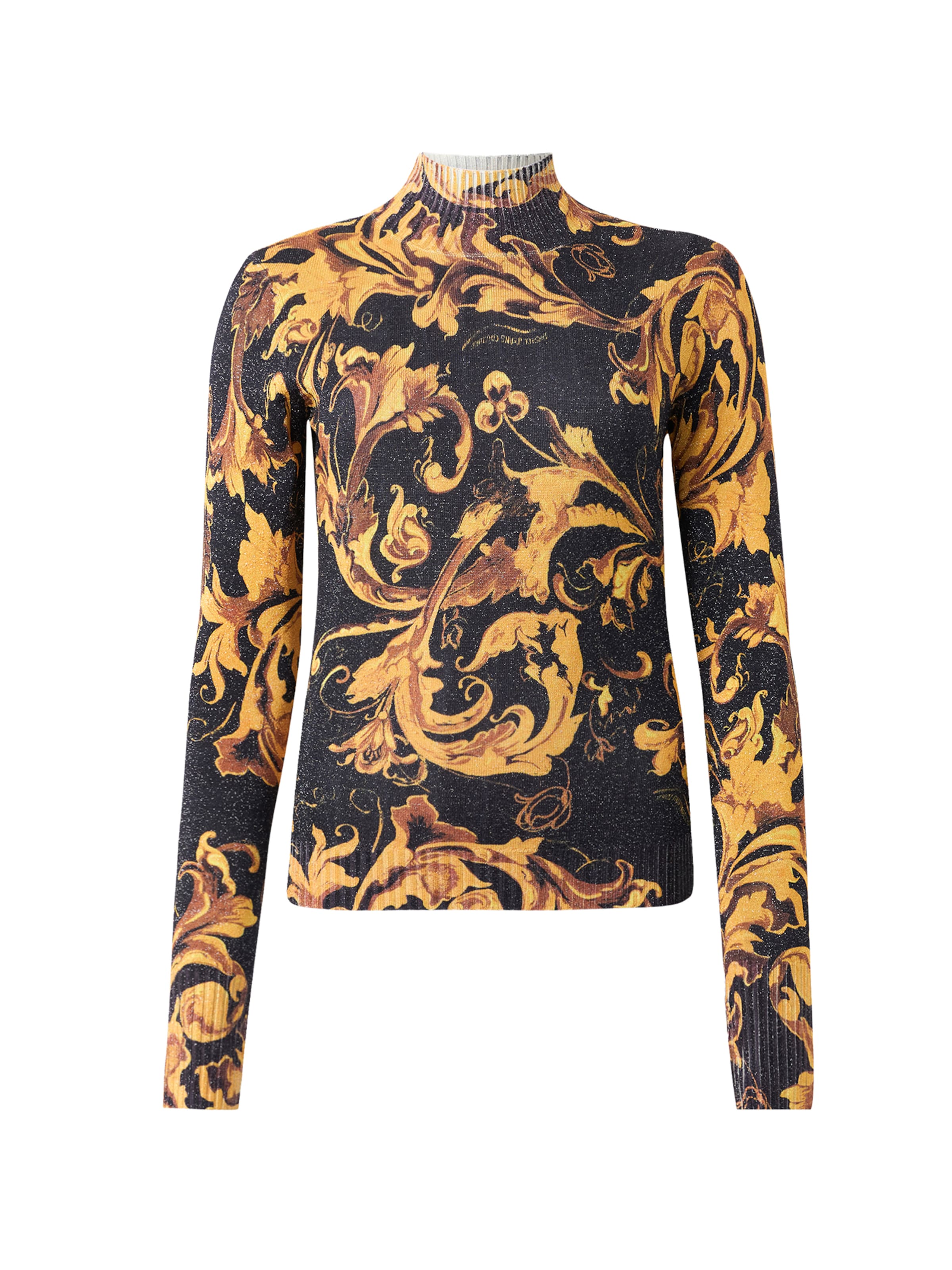 Pull-over 'BAROCCO PORCELAIN' Versace Jeans Couture en noir : devant