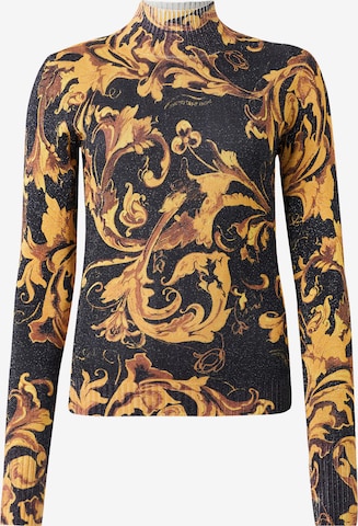 Versace Jeans CouturePulover 'BAROCCO PORCELAIN' - crna boja: prednji dio