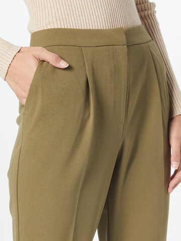 Tapered Pantaloni con piega frontale di Dorothy Perkins in verde