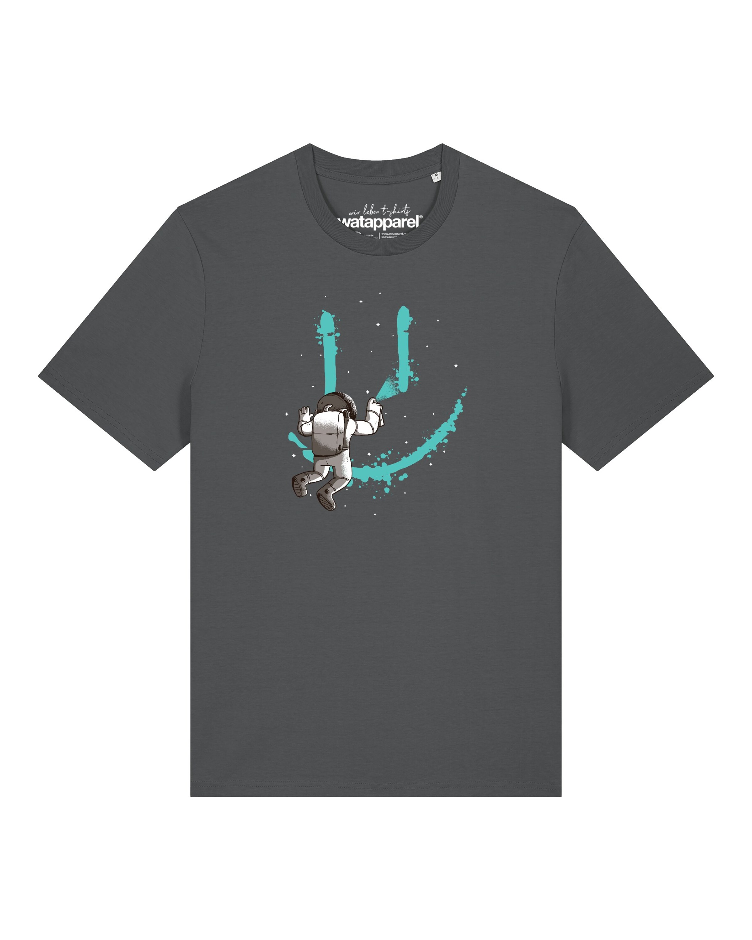 T-Shirt 'Graffiti Astronaut ' Watapparel en gris : devant