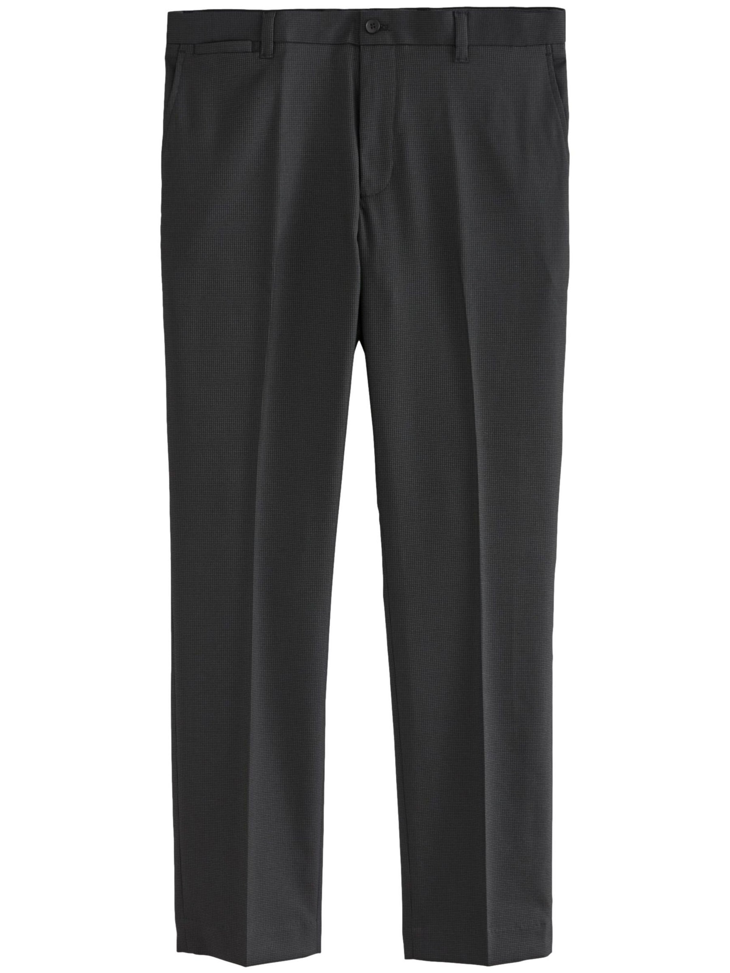 Next Слим Плиссированные брюки в Черный: спереди