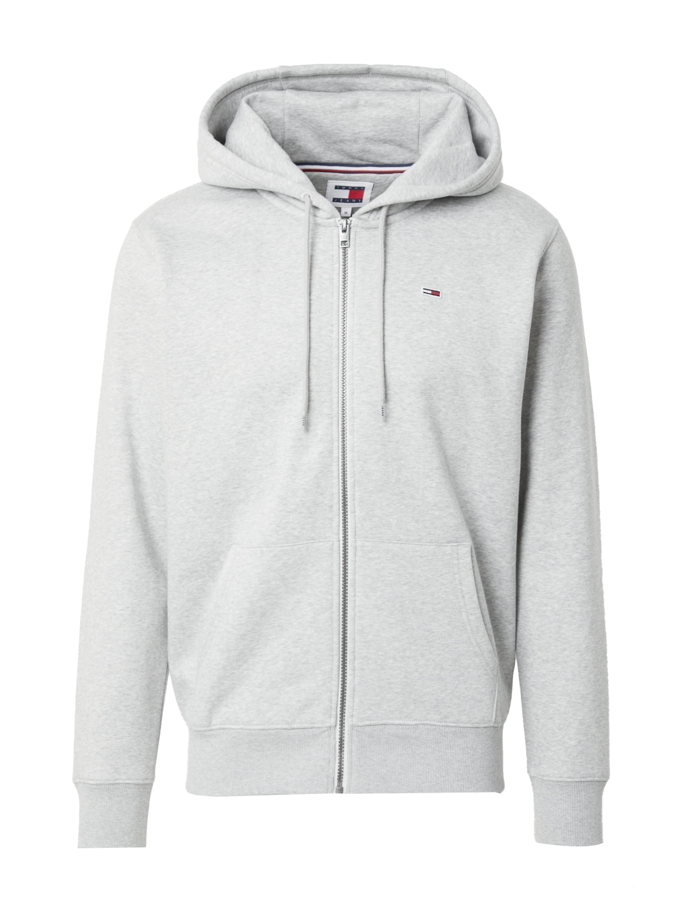 Tommy Jeans Regular Fit Sweatjacke in Grau: Vorderseite