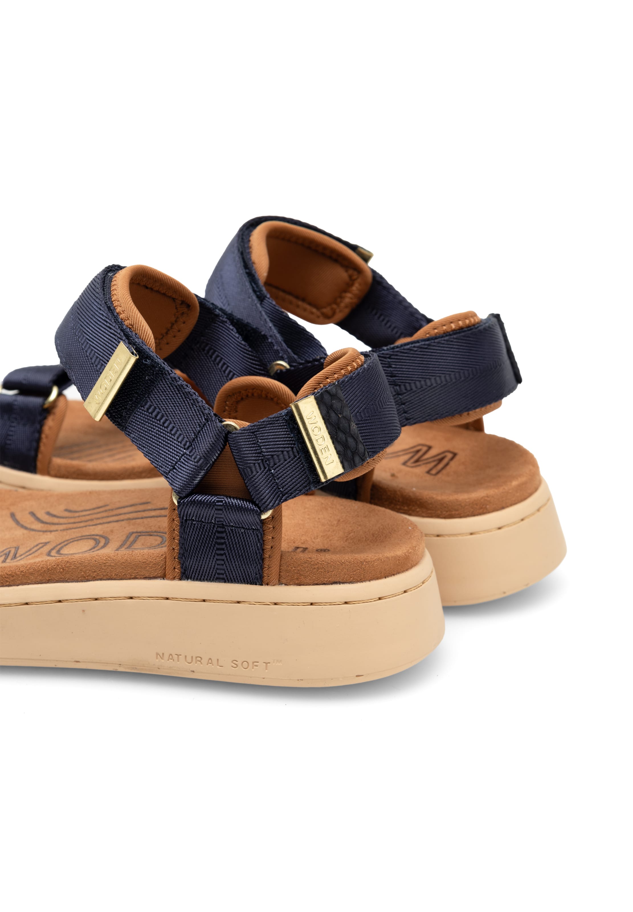 WODEN Sandaal 'Line' in Blauw
