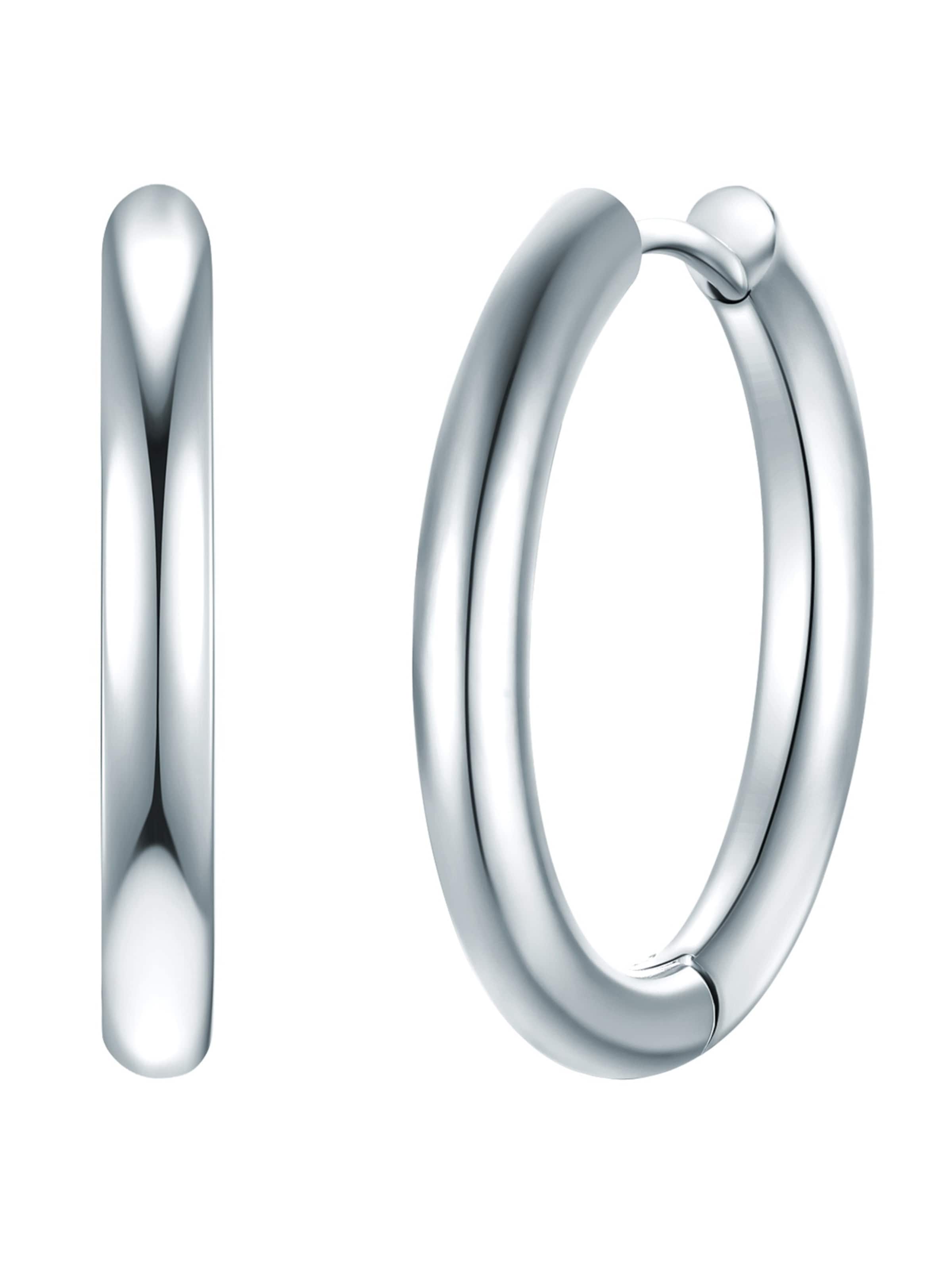 Eastside Earrings in Silver: front