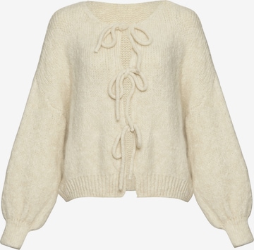 Lilavie Strickjacke ' Miaa ' in Beige: Vorderseite