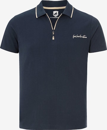Jan Vanderstorm Poloshirt ' Johar ' in Blau: Vorderseite