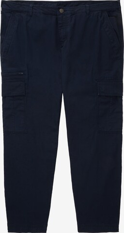 TOM TAILOR Men + Regular Cargobroek in Blauw: voorkant