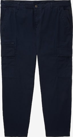 TOM TAILOR Men + Regular Cargohose in Blau: predná strana